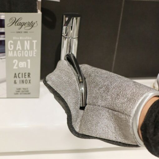 A102228 Microfiber Glove for Stainless Steel  - 1 Double Sided Mitten - Image 4