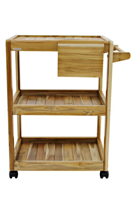 13198/050 - Teak Wood BBQ Cart 47 x 85cm