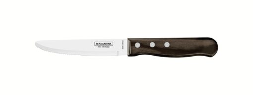 21115/095 - Jumbo Round Tip Steak Knife 12.7cm with Brown Handle
