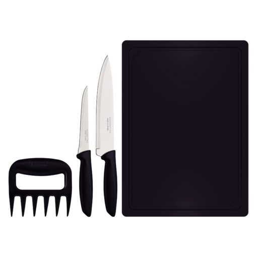 23498/076 - Black 4pc BBQ Set