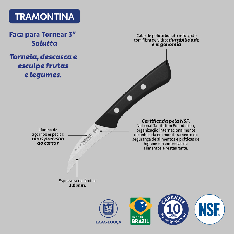 24250103 SOLUTTA 10cm Turning Knife - Image 3