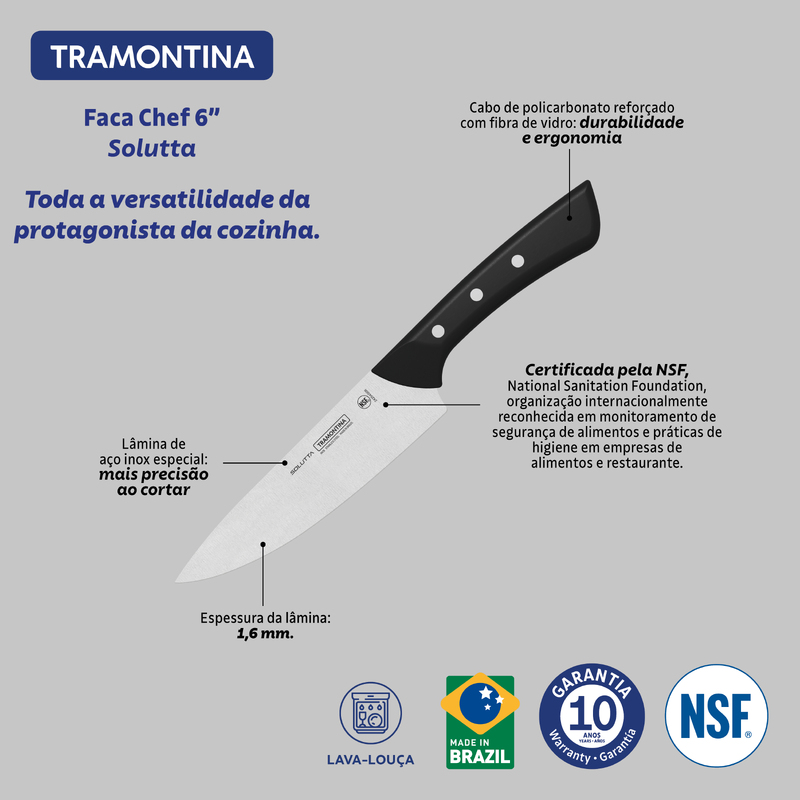 24254106 SOLUTTA 15cm Chef Knife - Image 3